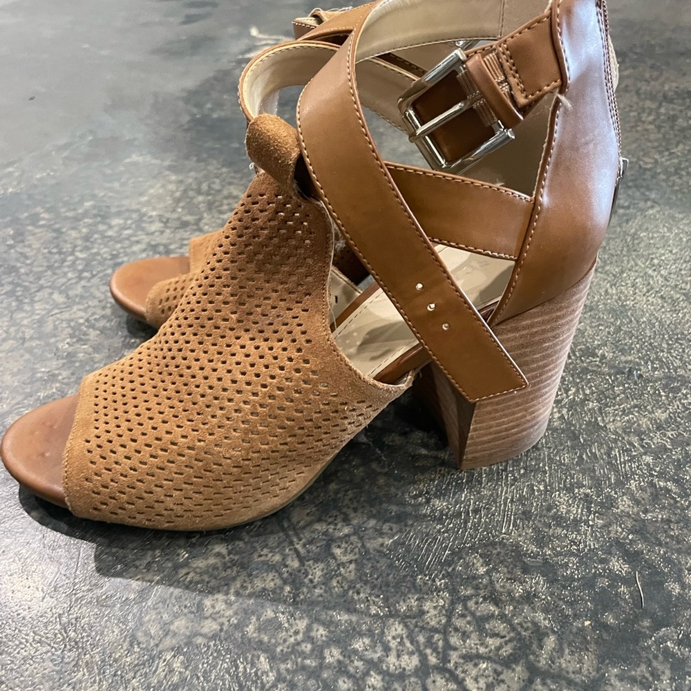 Brown Heeled Sandals